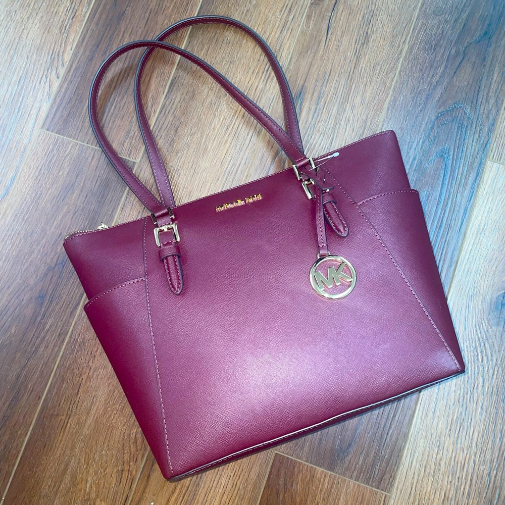 NWT Merlot MK Charlotte Shoulder Tote